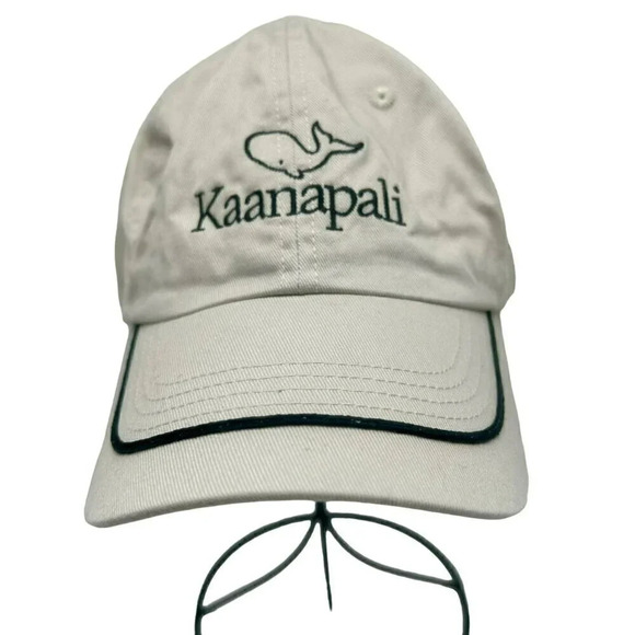 Kaanapali‎ Golf Course Hat Maui Hawaii Adjustable Fit Tan Khaki Logo Whale - Picture 1 of 8